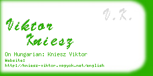 viktor kniesz business card